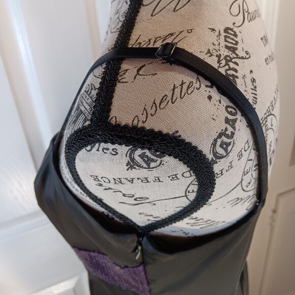 Forever 21 NWOT Black Purple Sequins Cocktail Formal Mini Dress Women's Size M - Picture 7 of 16